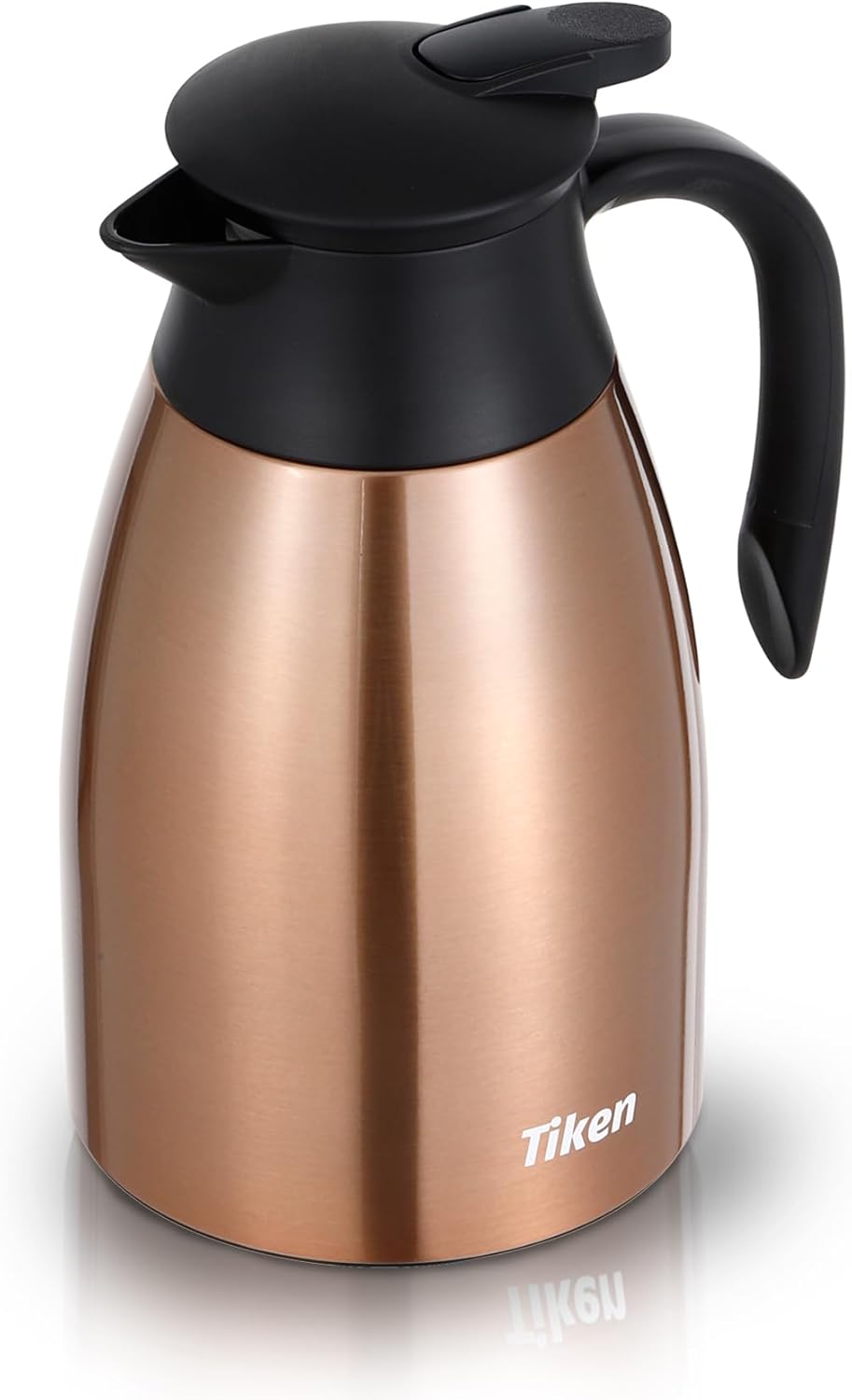 Tiken 51 Oz Thermal Coffee Carafe Stainless Steel Insulated Vacuum Coffee Pot 1.5 Liter (Copper)