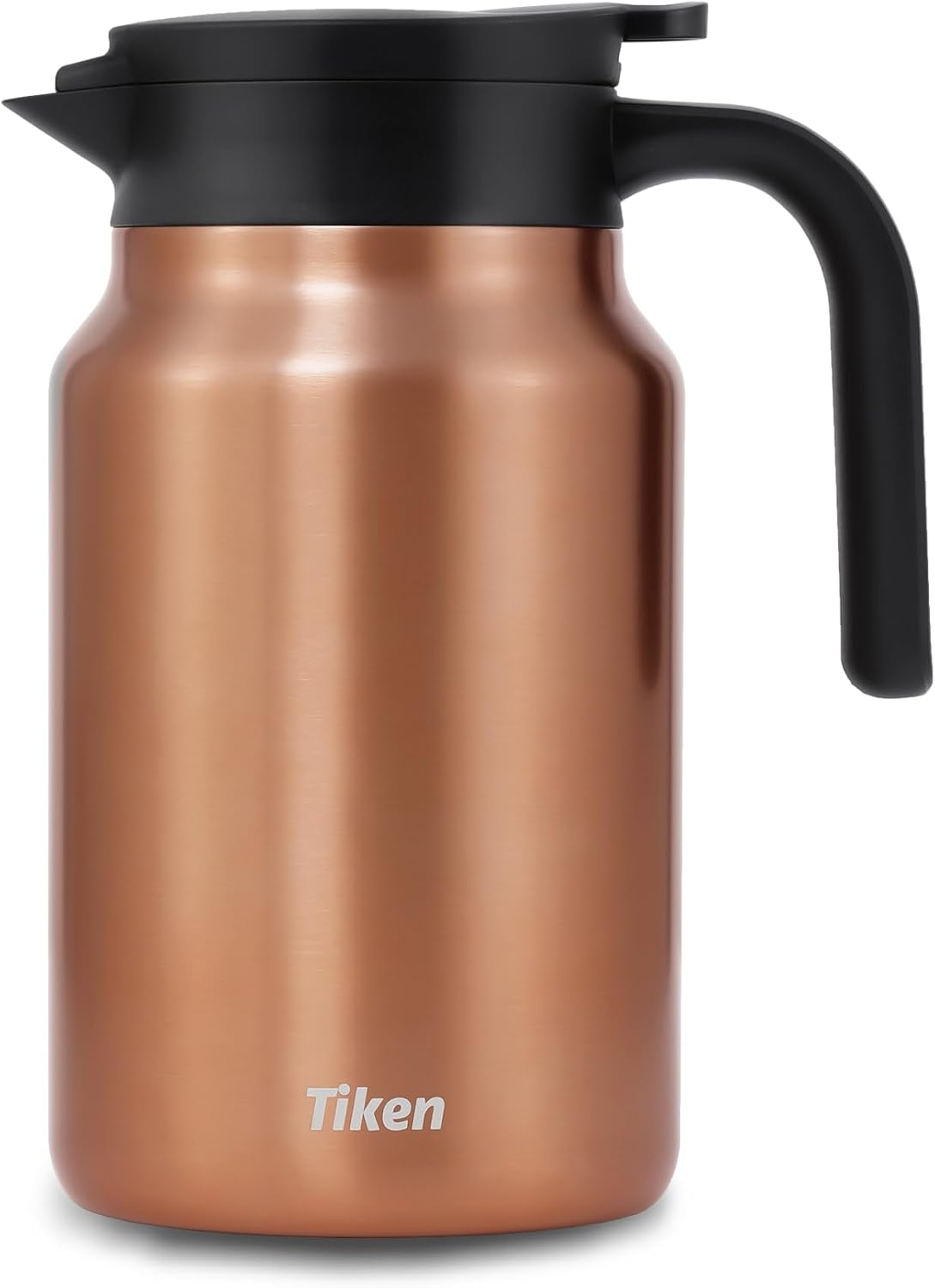 Tiken 51 Oz Thermal Coffee Carafe Double Wall Stainless Steel Insulated Coffee Server, 1.5Liter Beverage Pitcher (Copper)