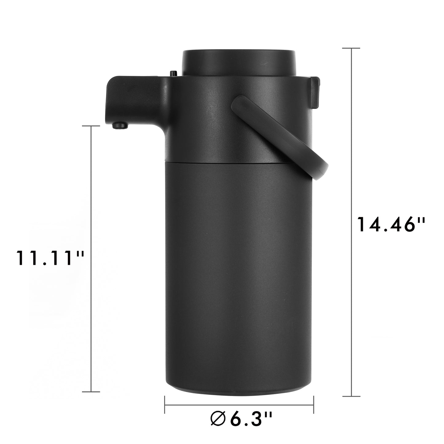 Tiken 135oz/4L Airpot Coffee Dispenser with Pump (Black)