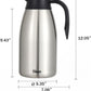 Tiken 85 Oz Thermal Coffee Carafe Stainless Steel Insulated Vacuum Coffee Pot 2.5 Liter (Sliver)