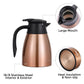 Tiken 34 Oz Thermal Coffee Carafe Stainless Steel Insulated Vacuum Coffee Pot 1 Liter (Copper)