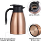 Tiken 51 Oz Thermal Coffee Carafe Stainless Steel Insulated Vacuum Coffee Pot 1.5 Liter (Copper)