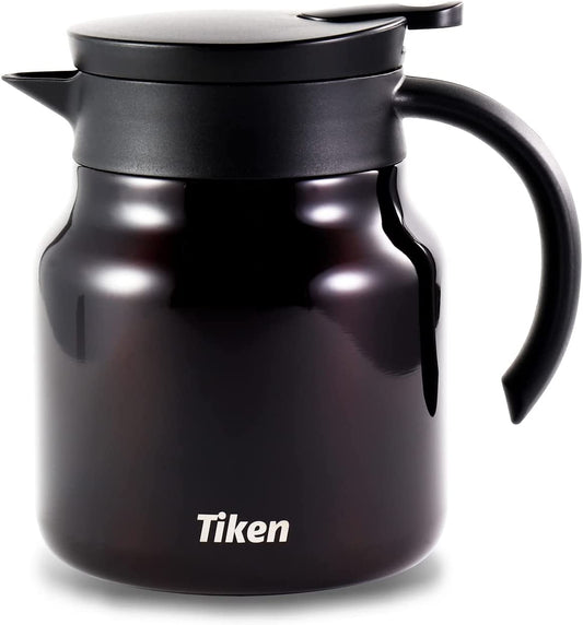 Tiken 27 Oz Thermal Coffee Server Stainless Steel Insulated Vacuum Coffee Carafes, 800ML Beverage Pitcher (Coffee Brown)