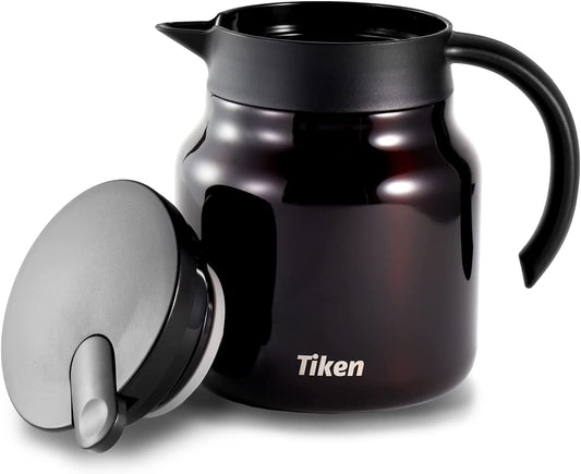 Tiken 27 Oz Thermal Coffee Server Stainless Steel Insulated Vacuum Coffee Carafes, 800ML Beverage Pitcher (Coffee Brown)