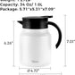 Tiken 34 Oz Thermal Coffee Carafe Double Wall Stainless Steel Insulated Coffee Server, 1 Liter Beverage Pitcher (White)
