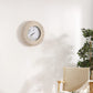 Tiken Large Rustic Wall Clock, Wall Clocks Quality Quartz Battery Operated Non Ticking Handmade- Cream